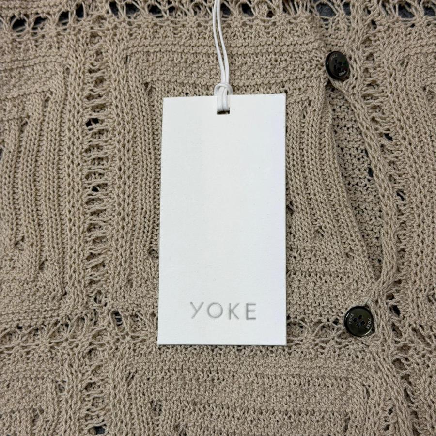 参考上代41800円 未使用 YOKE 25SS CROCHET KNIT SHIRT クロシェット