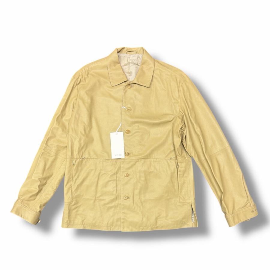 yoke レザーシャツ 25ss 参考上代104500円 未使用 YOKE 25SS LEATHER SHIRT JACKET レザー