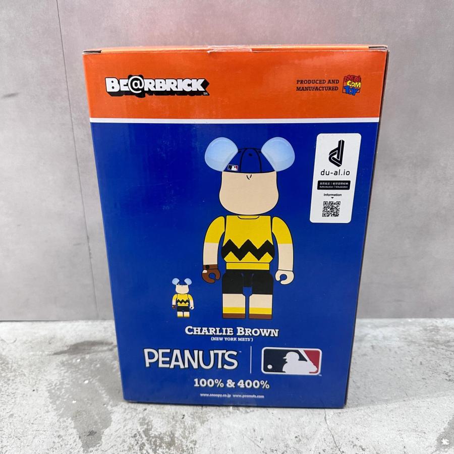 MEDICOM TOY MLB × PEANUTS BE@RBRICK Charlie Brown (NEW YORK METS