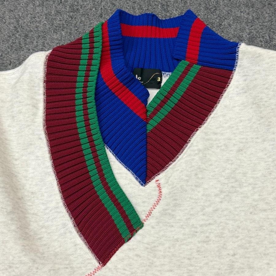 Color（カラー） kolor 23AW 襟ドッキングスウェット トレーナー 23WCM