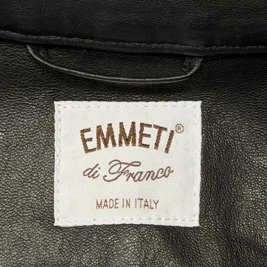 国内正規 EMMETI ラムレザー シングルライダース ジャケット