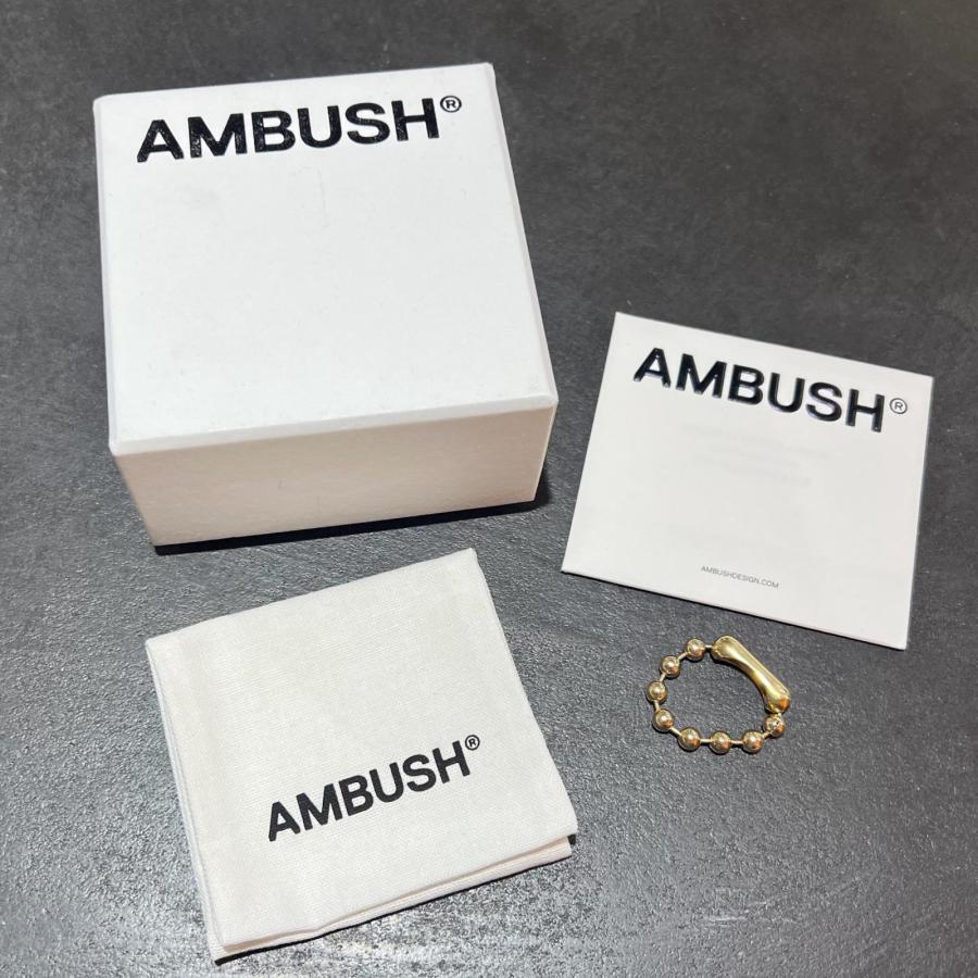 AMBUSH チェーンリング Sサイズ【約14号】 AMBUSH（アンブッシュ） 未使用品 BALL CHAIN RING ボールチェーン