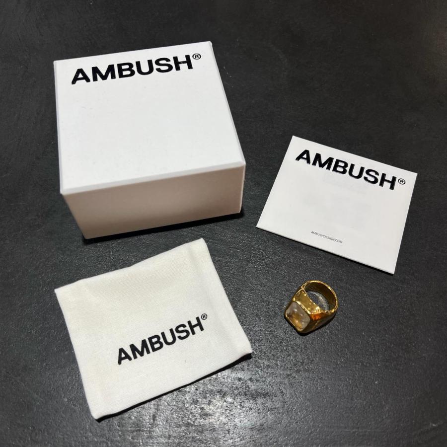 AMBUSH（アンブッシュ） 未使用品 SQUARE CUT STONE RING スクエア 