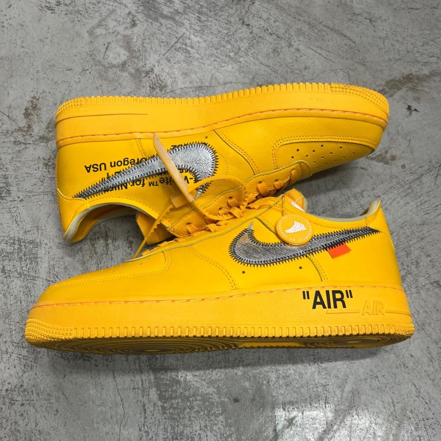 NIKE  × OFF-WHITE Air Force 1 Low University Gold コラボ エアフォース スニーカー ナイキ  × オフホワイト DD1876-700 28.5cm （88615A）の画像