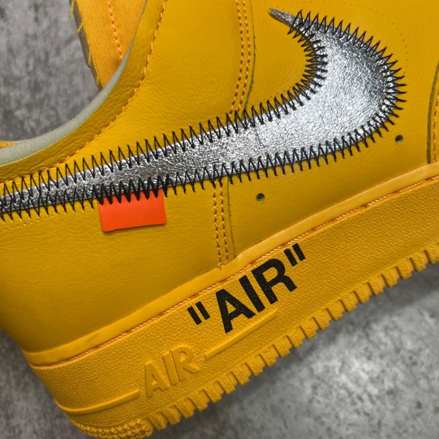 NIKE  × OFF-WHITE Air Force 1 Low University Gold コラボ エアフォース スニーカー ナイキ  × オフホワイト DD1876-700 28.5cm （88615A）の画像