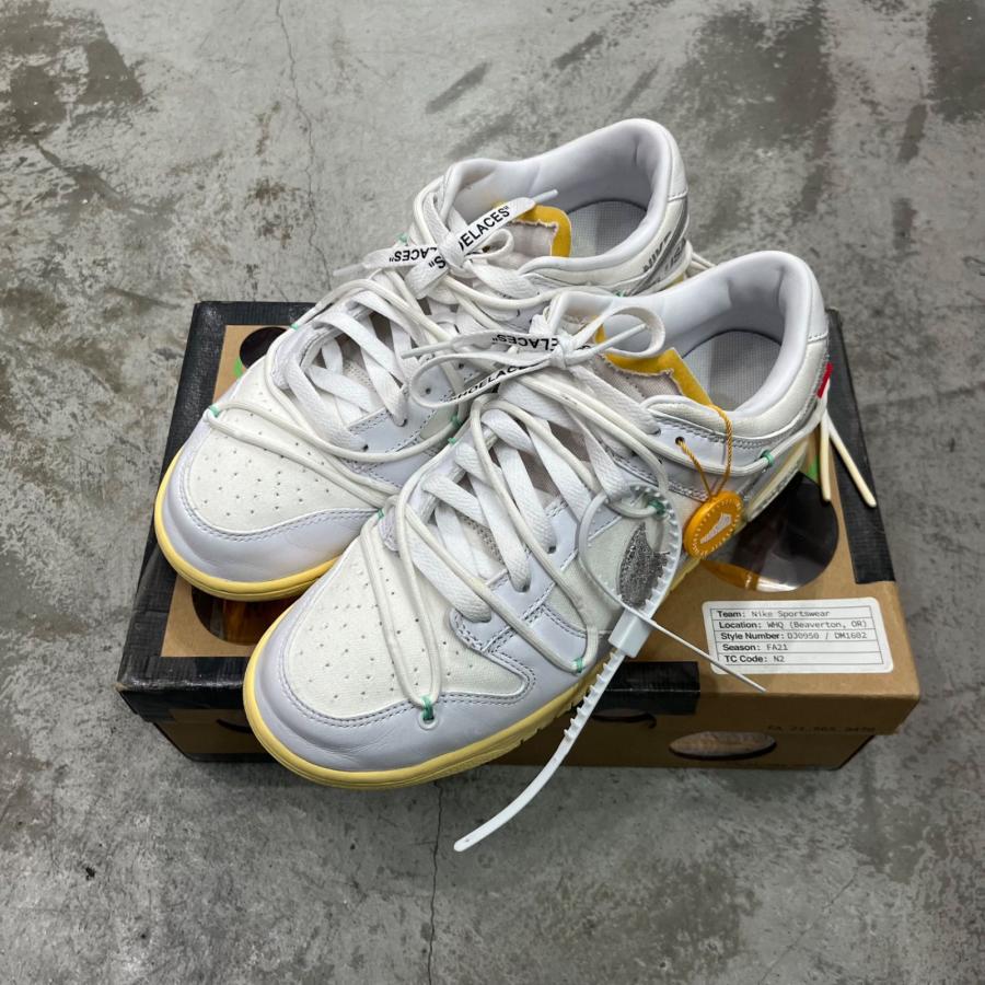 NIKE  × OFF-WHITE DUNK LOW 1 OF 50 ダンクロー スニーカー ナイキ  × オフホワイト DM1602-127 27cm （89322A）の画像