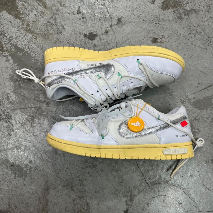 NIKE  × OFF-WHITE DUNK LOW 1 OF 50 ダンクロー スニーカー ナイキ  × オフホワイト DM1602-127 27cm （89322A）の画像
