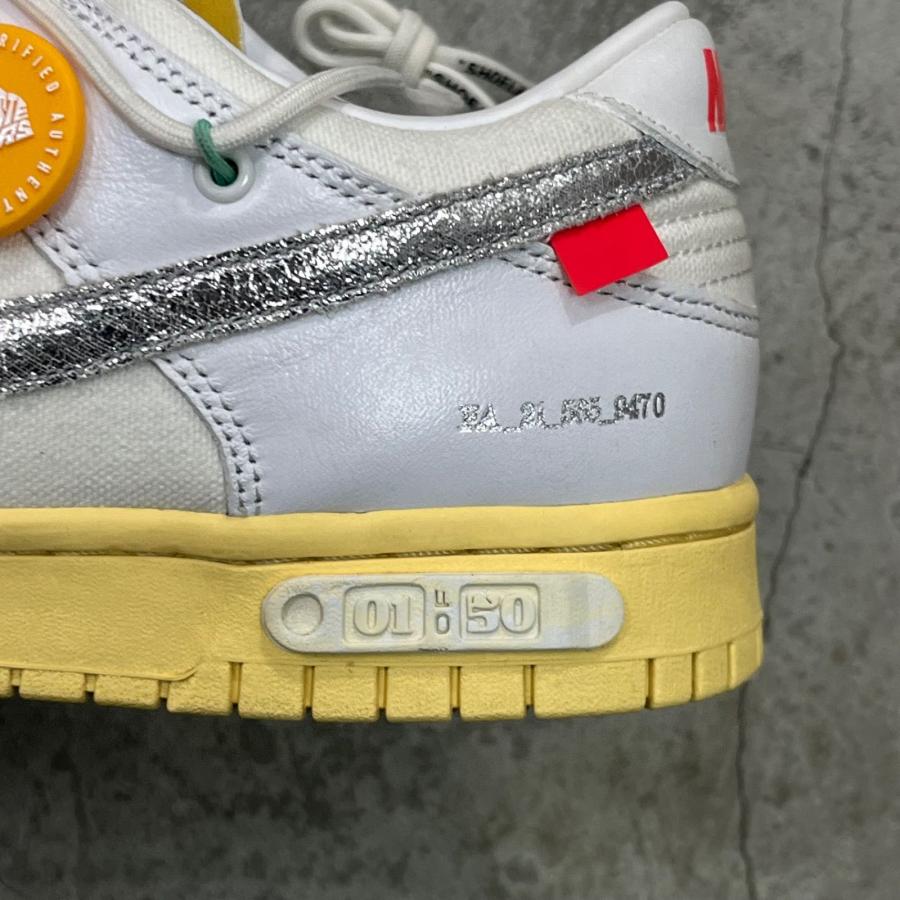NIKE  × OFF-WHITE DUNK LOW 1 OF 50 ダンクロー スニーカー ナイキ  × オフホワイト DM1602-127 27cm （89322A）の画像
