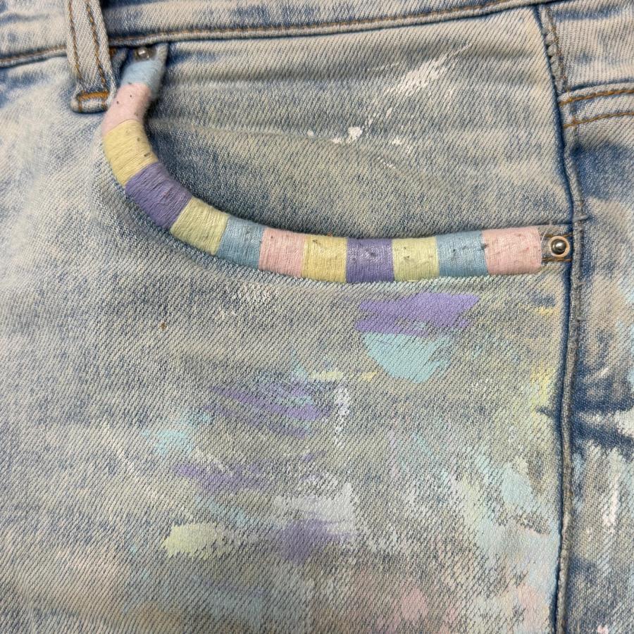 AMIRI アミリ Painted Distressed Denim Jeans ペイントダメージデニム
