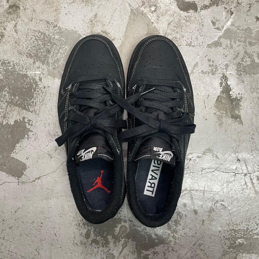NIKE  × TRAVIS SCOTT Air Jordan 1 Low OG SP Black Phantom ブラックファントム ナイキ  × トラヴィススコット DM7866-001 25cm （90199A）の画像