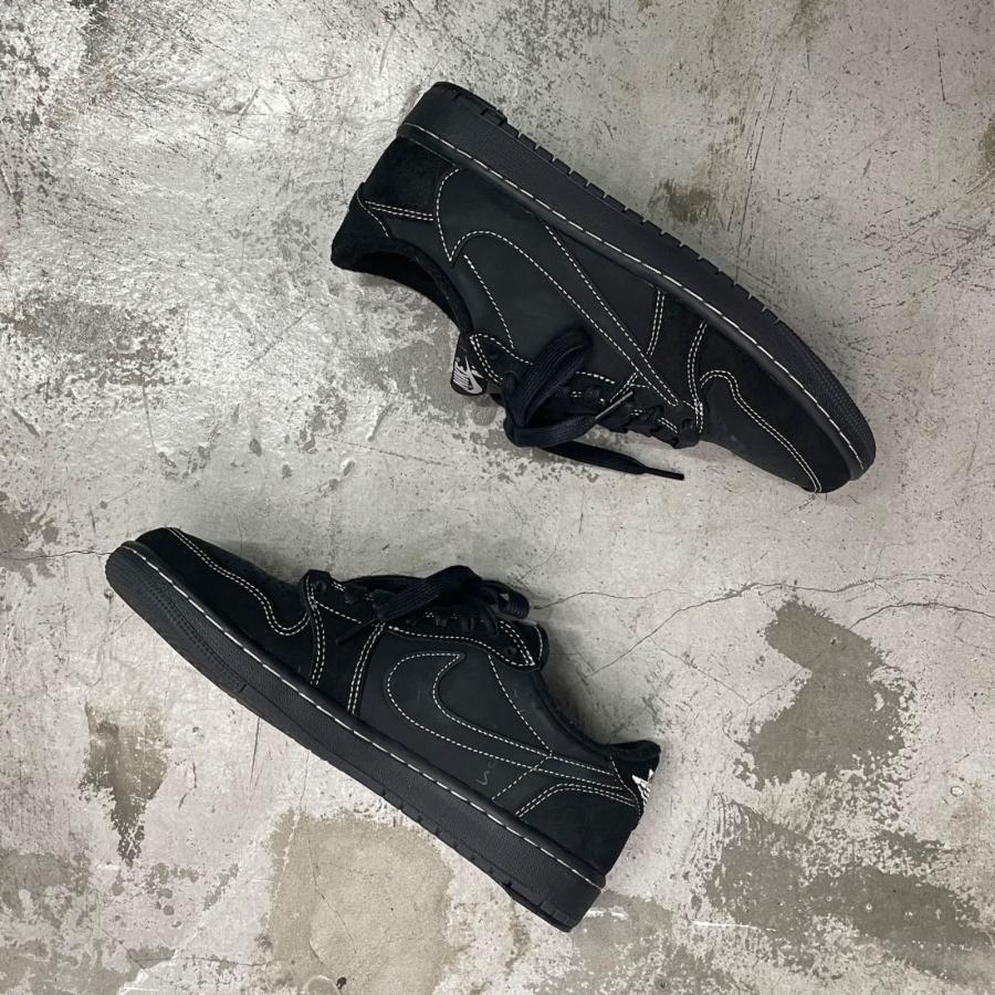 NIKE  × TRAVIS SCOTT Air Jordan 1 Low OG SP Black Phantom ブラックファントム ナイキ  × トラヴィススコット DM7866-001 25cm （90199A）の画像