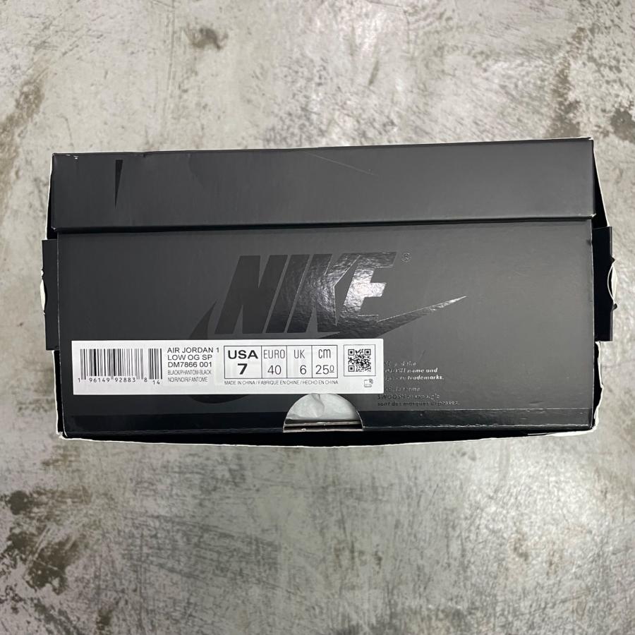 NIKE  × TRAVIS SCOTT Air Jordan 1 Low OG SP Black Phantom ブラックファントム ナイキ  × トラヴィススコット DM7866-001 25cm （90199A）の画像