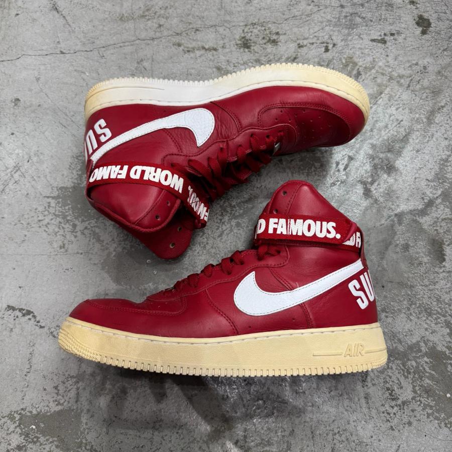 【極美品】ナイキ NIKE × シュプリーム Supreme フォース 赤 NIKE（ナイキ） ×シュプリーム SUPREME 14AW Air Force 1 High World