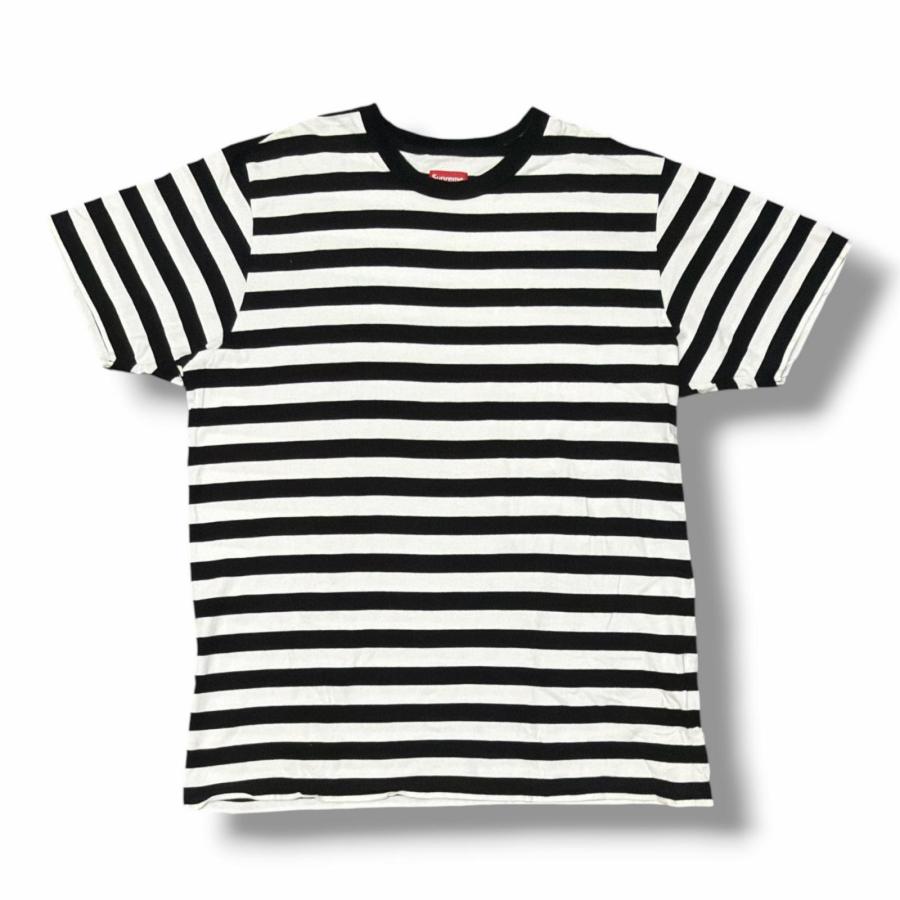 SUPREME ストライプ Vネック Tシャツ M Supreme（シュプリーム） 18SS Bar Stripe Tee バーストライプ Tシャツ