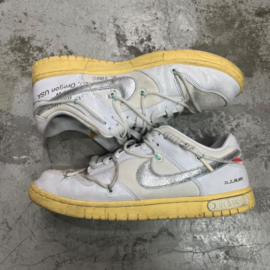 NIKE  × OFF-WHITE DUNK LOW 1 OF 50  コラボ ダンク スニーカー ナイキ  × オフホワイト DM1602-127 29cm （90824A）の画像