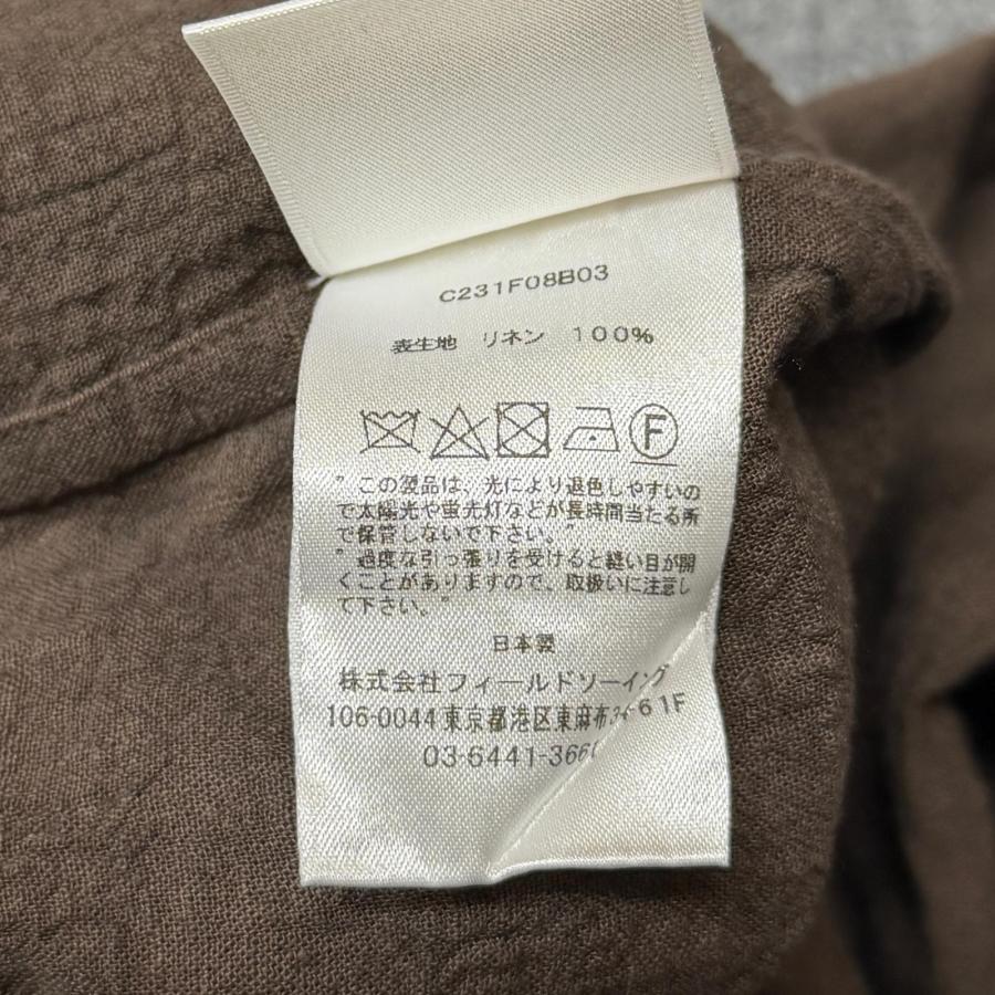 Cale カル リネンシャツジャケット 長袖シャツ C231F08B03 ブラウン 4