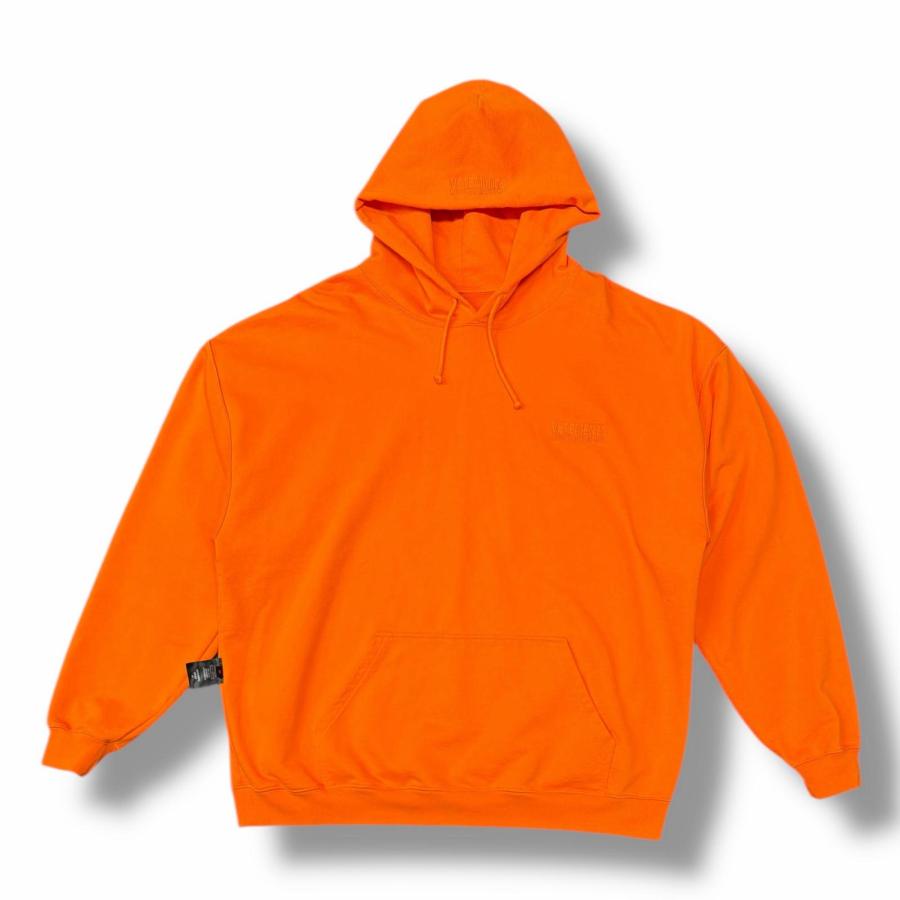 VETEMENTS リミテッドエディション ロゴ パーカー  スウェットフーディー ヴェトモン UA53HD280O オレンジ M （9101M） VETEMENTS リミテッドエディション ロゴ パーカー スウェット