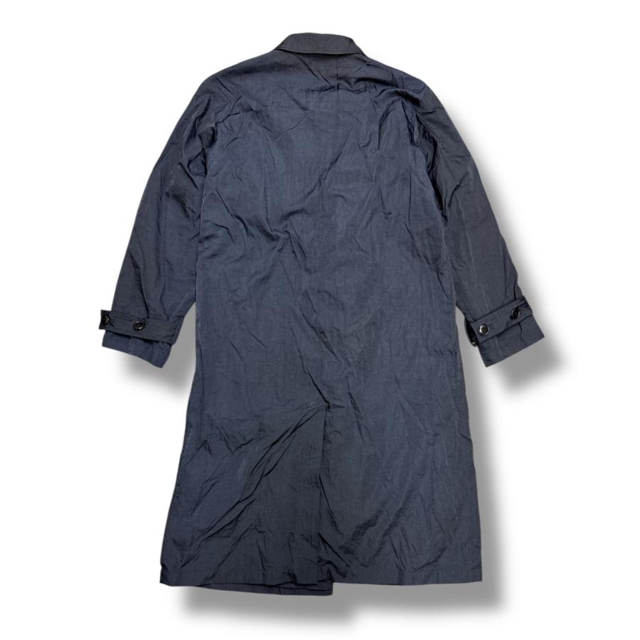 Yohji Yamamoto POUR HOMME 24AW NYLON TWILL NAVY ASYMMETRY COAT