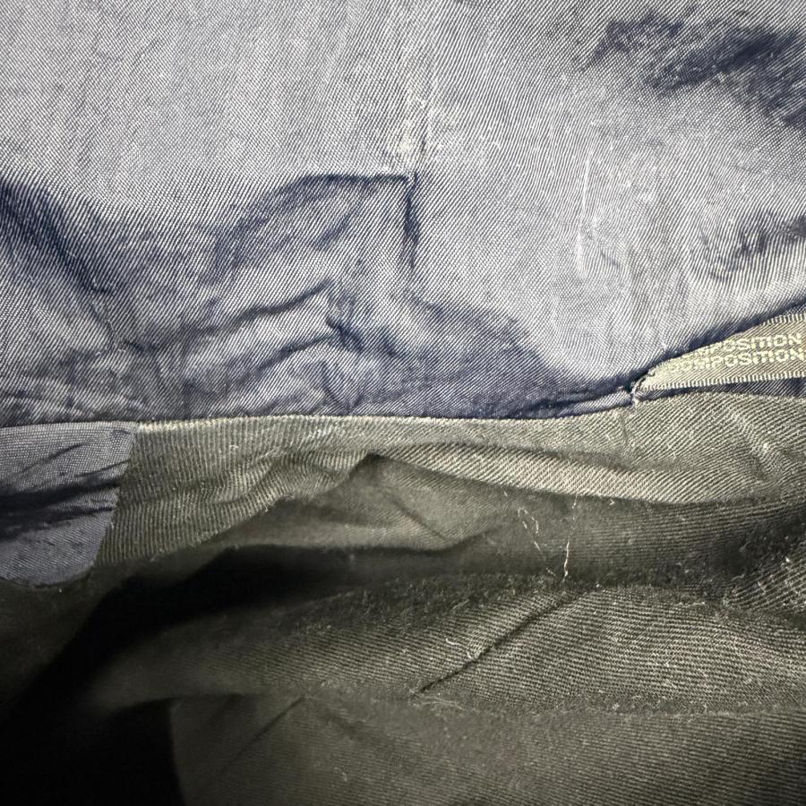 Yohji Yamamoto POUR HOMME 24AW NYLON TWILL NAVY ASYMMETRY COAT