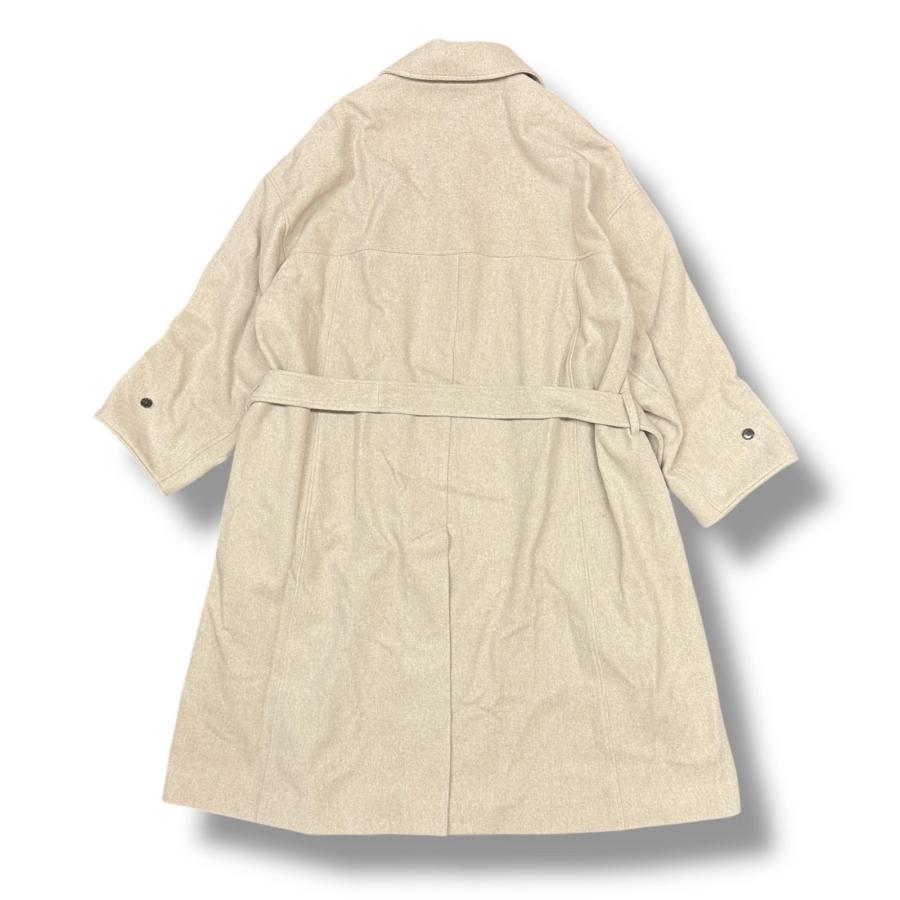 参考上代69300円 未使用 VOAAOV 24AW SUPER 100 WOOL BEABER COAT ウールステンカラーコート ヴォアーブ VOCO-M102 エクリュ 0 （92556A5） 参考上代69300円 未使用 VOAAOV 24AW SUPER 100 WOOL BEABER COAT