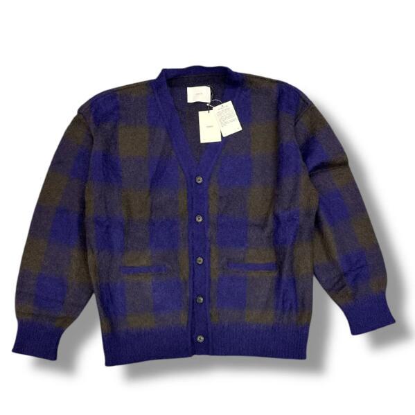 stein モヘアチェックカーディガン 参考上代53900円 未使用 stein(ssstein) COLOR COMBINATION MOHAIR