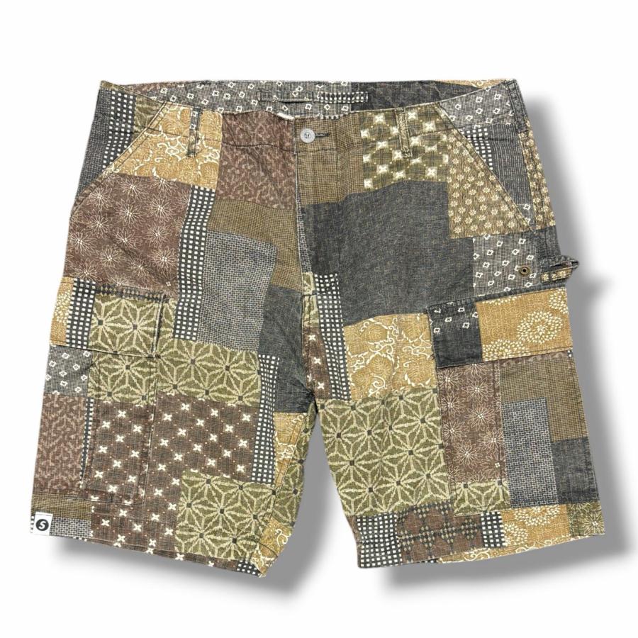 SAPEur サプール パッチワークカーゴショーツ ハーフパンツ カーキ XXL