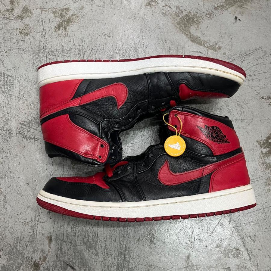 NIKE ナイキ 2011年製 Air Jordan 1 Retro High Banned  エアジョーダン1レトロハイ ブレッド 432001-001 レッド 30cm 94330Aの画像