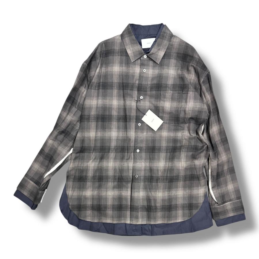 ラ*ク様 【美品】stein シュタイン ウールシャツ 未使用 stein(ssstein) OVERSIZED LAYERED FLANNEL SHIRT オーバー