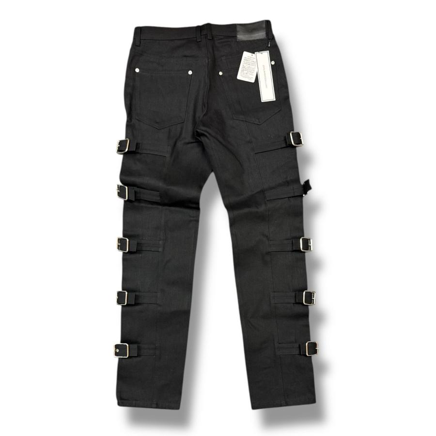 未使用 JOHN LAWRENCE SULLIVAN Rigid denim bondage jeans リジッドデニムボンテージジーンズ パンツ ジョンローレンスサリバン JLS-02-24 ブラック 46_1