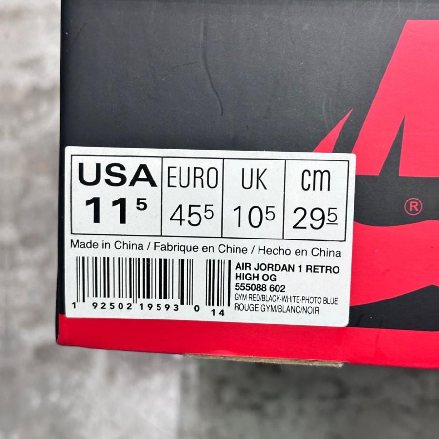 NIKE ナイキ Spiderman Air Jordan 1 Origin Story   エアジョーダン1 オリジンストーリー ハイカットスニーカー スパイダーマン  555088-602 29.5cm 95863Aの画像