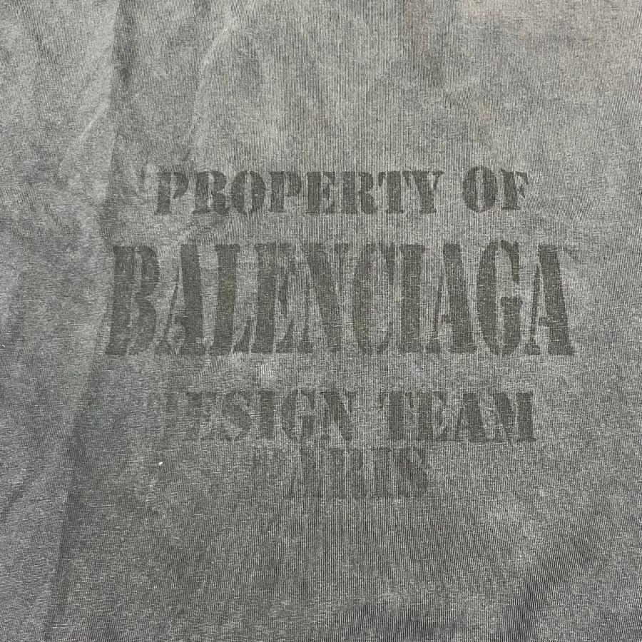 BALENCIAGA バレンシアガ Logo-Print T-Shirt   ロゴTシャツ 半袖カットソー 641675 ブラック XXL 95913Aの画像
