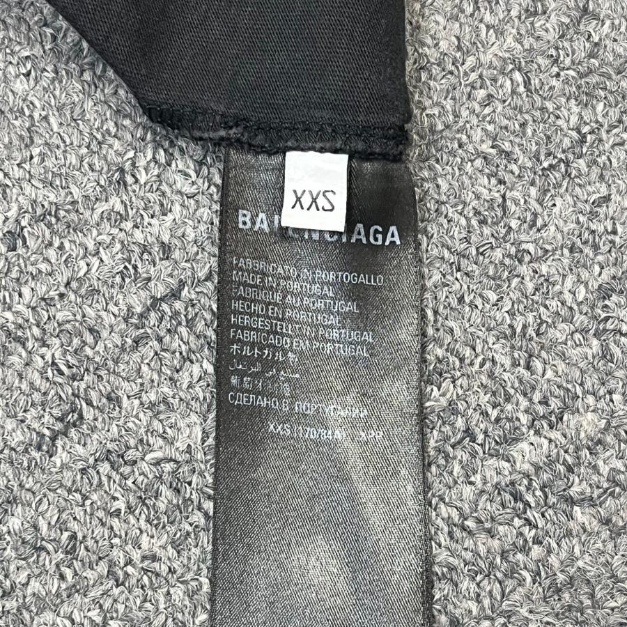 BALENCIAGA バレンシアガ Logo-Print T-Shirt   ロゴTシャツ 半袖カットソー 641675 ブラック XXL 95913Aの画像
