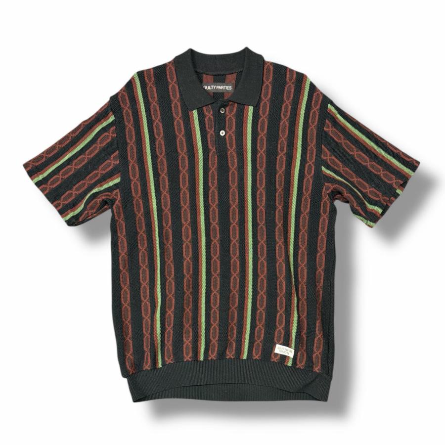WACKOMARIA半袖ニットポロシャツ WACKO MARIA（ワコマリア） 24SS KNIT POLO SHIRT ストライプ半袖