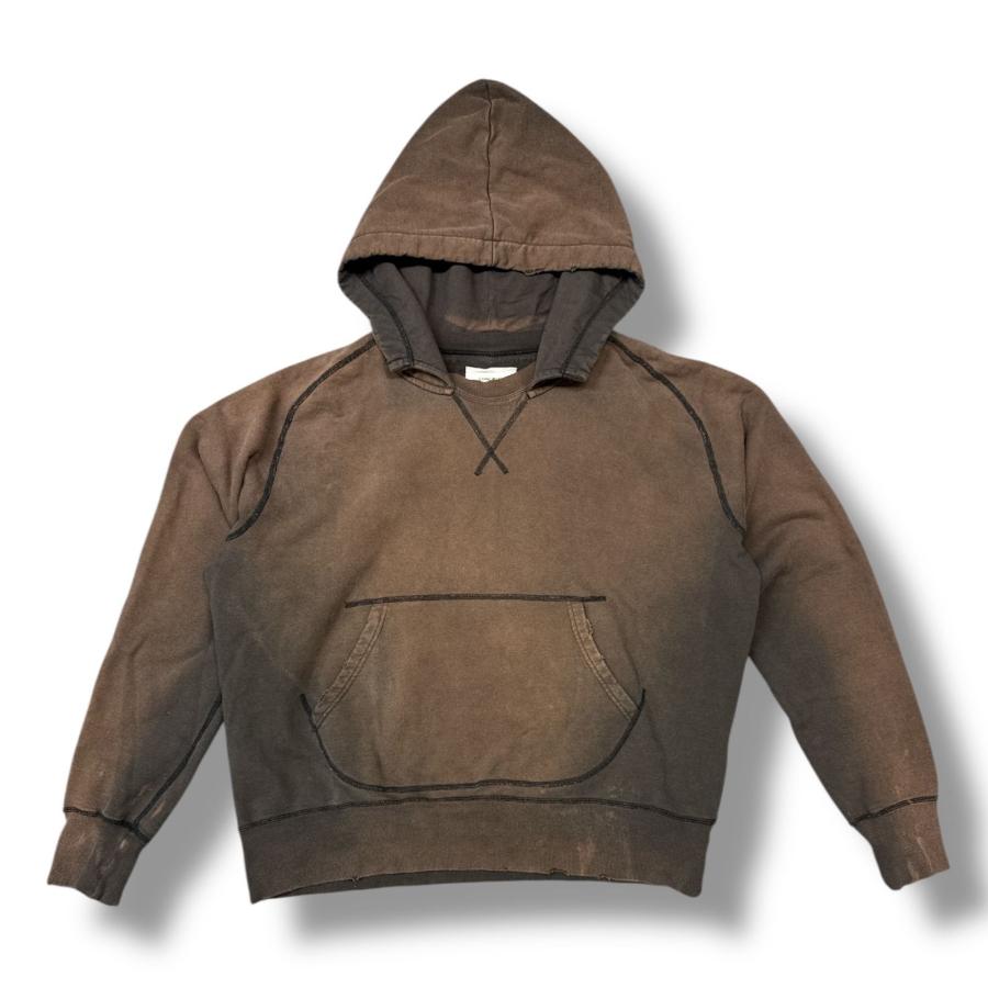 参考上代41800円 未使用 concause W-V AFTER HOODIE フーディー スウェットパーカー コンコース 2401002M ブラウン 5 （96529A） 未使用品 concause コンコース W-V AFTER HOODIE フーディー