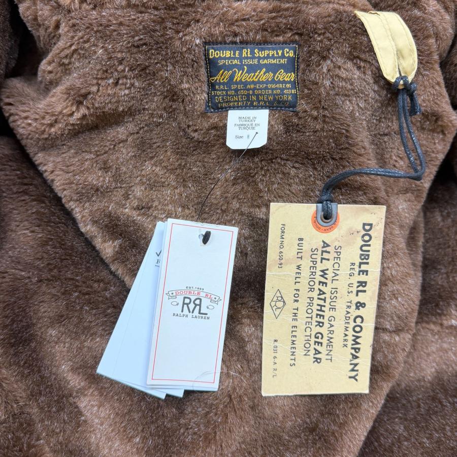 参考上代201300円 未使用 RRL ファージャケット パーカー コー ダブルアールエル U.S.RRL-2650-93B ブラック M （96585A）の画像