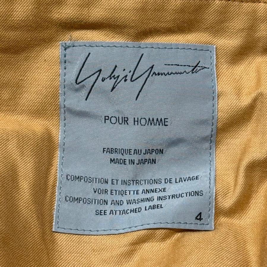 Yohji Yamamoto POUR HOMME ヨウジヤマモトプールオム 16AW レザーフーデッドジャケット  革ジャン ブルゾン HR-Y11-705 ブラウン 4 96975Aの画像