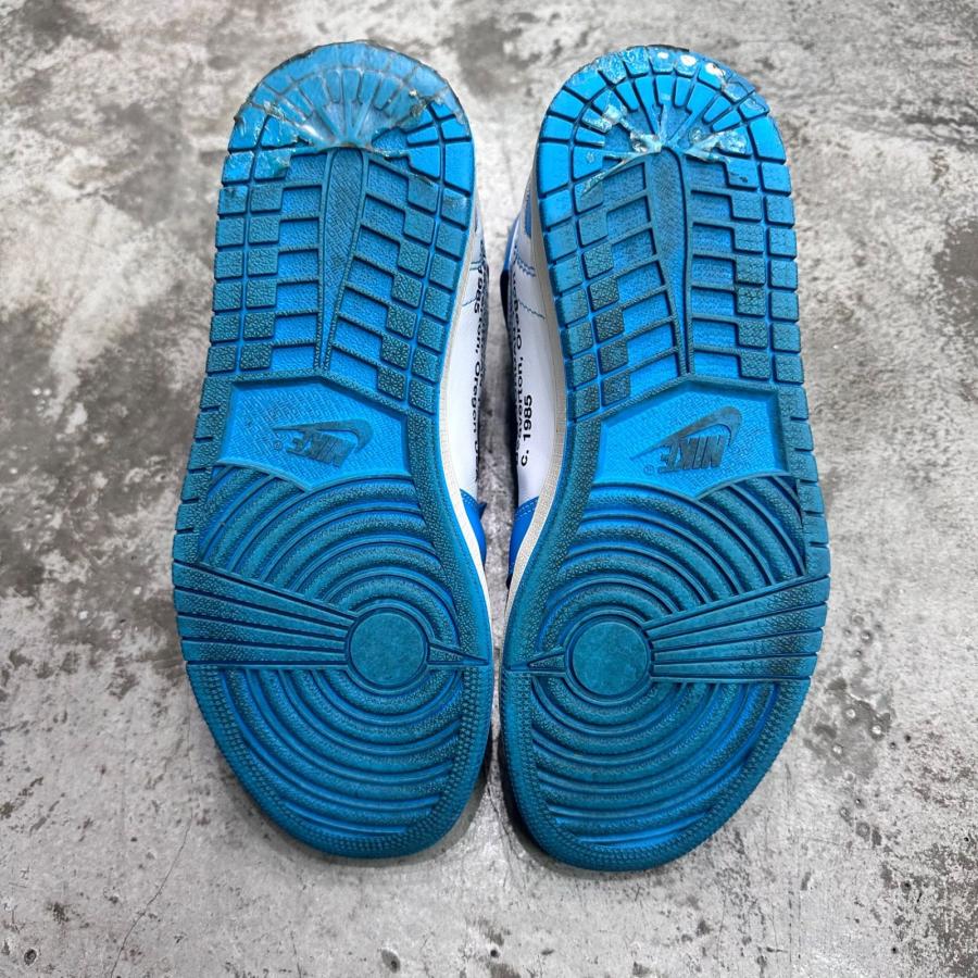 NIKE × OFF-WHITE ナイキ オフホワイト Air Jordan 1 High UNC  コラボ ジョーダン1 スニーカー AQ0818-148 26cm 97103Aの画像