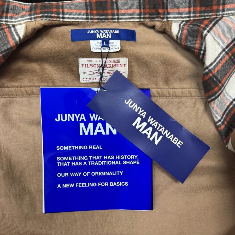 未使用品 COMME des GARCONS JUNYA WATANABE MAN コムデギャルソンジュンヤワタナベマン 25AW FILSON チェックシャツブルゾン WP-B001-051 L 97155Aの画像