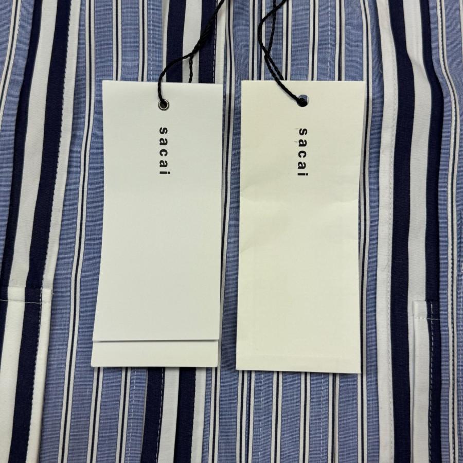 sacai サカイ 24AW Cotton Poplin Shirt  コットンポプリンシャツ 24-03461M ブルー 2 97449Aの画像