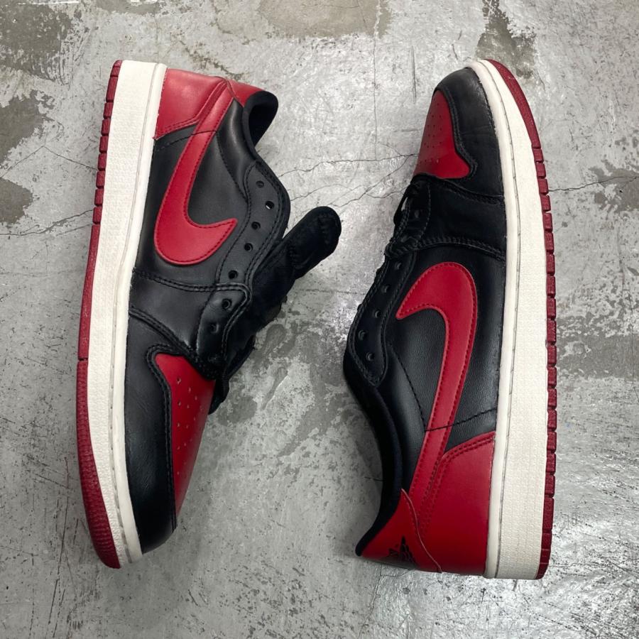 NIKE ナイキ AIR JORDAN 1 RETRO LOW BRED  2015年製 ジョーダン1 スニーカー 705329-001 28cm 98366Aの画像