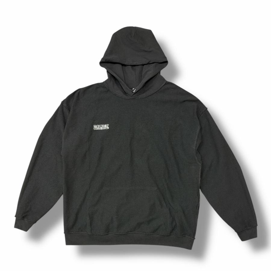VETEMENTS ヴェトモン 22AW ALL BLACK INSIDE OUT HOODIE インサイド