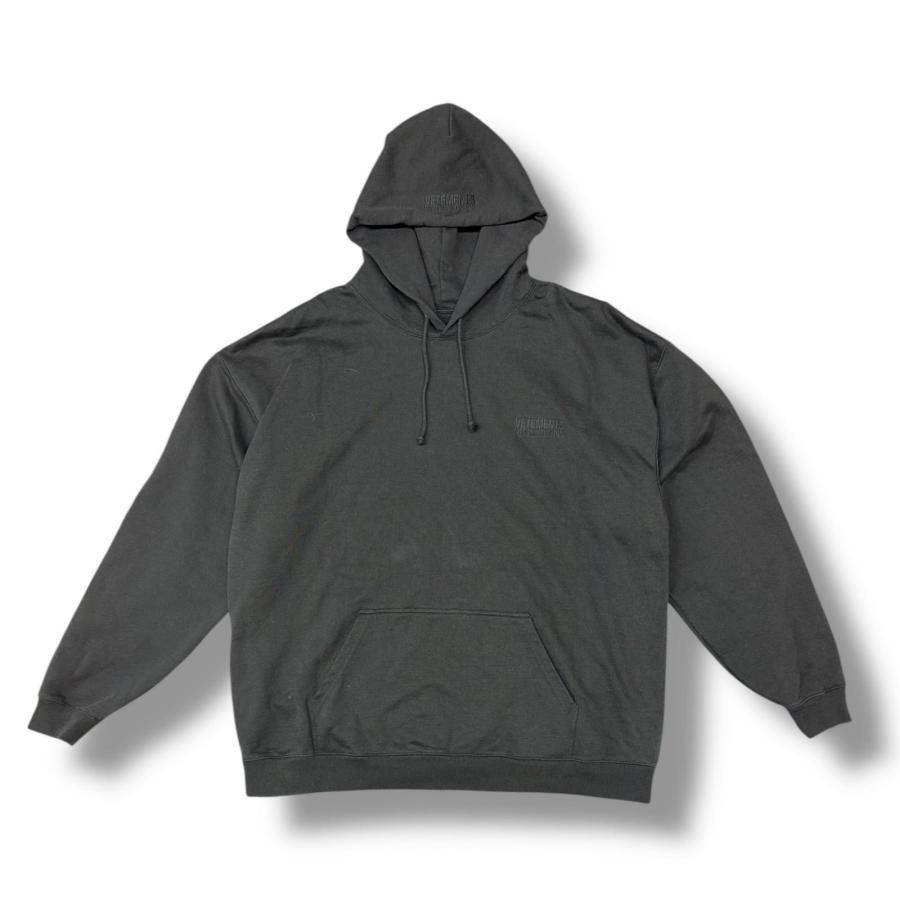 VETEMENTS ヴェトモン 22AW ALL BLACK INSIDE OUT HOODIE インサイド
