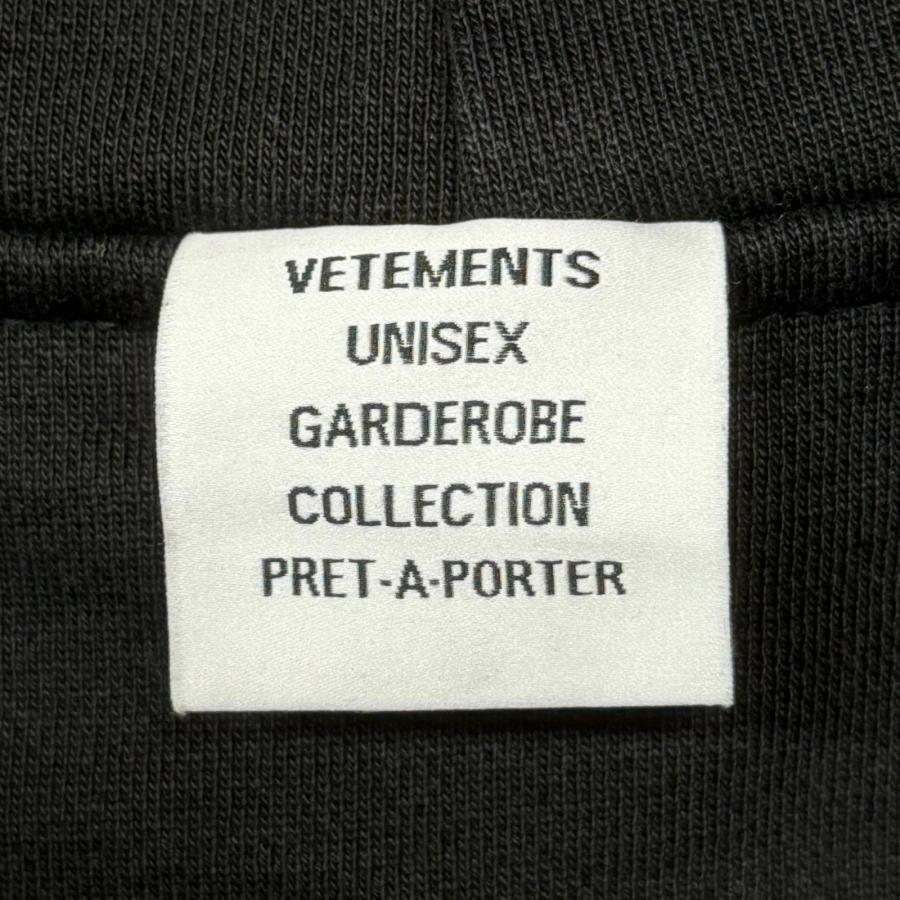VETEMENTS ヴェトモン 22AW ALL BLACK INSIDE OUT HOODIE インサイド