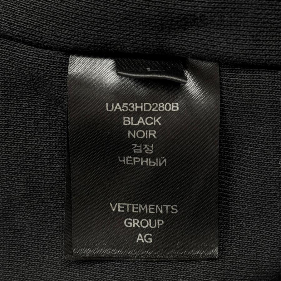 VETEMENTS ヴェトモン 22AW ALL BLACK INSIDE OUT HOODIE インサイド
