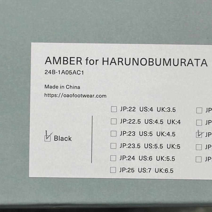 OAO × HARUNOBUMURATA AMBER オーエーオー ハルノブムラタ レザー スニーカー  ブラック 98573Aの画像