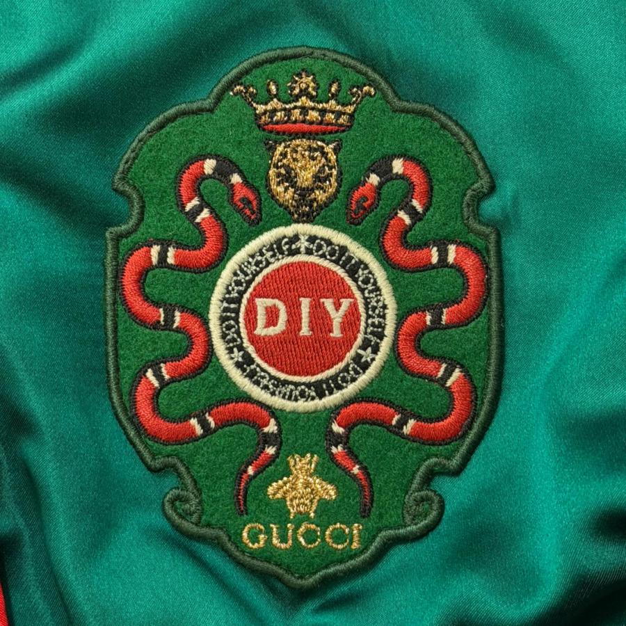 GUCCI（グッチ） GG skull embroidered satin bomber jacket GGスカル