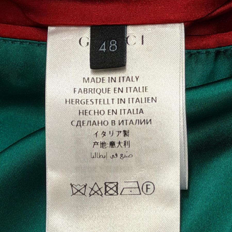 GUCCI（グッチ） GG skull embroidered satin bomber jacket GGスカル
