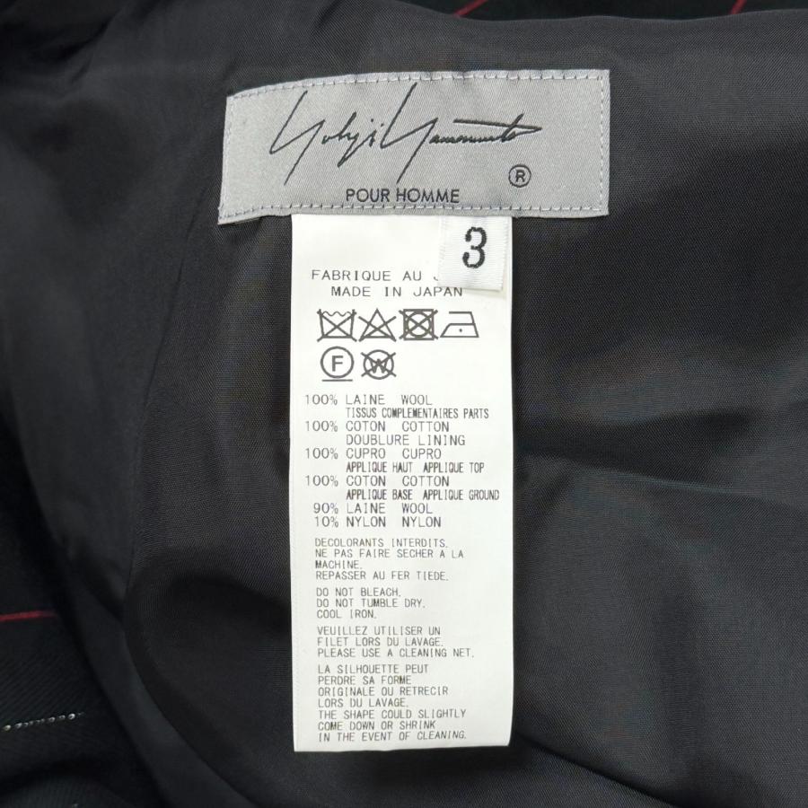 Yohji Yamamoto POUR HOMME ヨウジヤマモトプールオム 24AW PEGTOP SKIRT ペグトップスカート HO-S07-534 ブラック 3 （98846A）の画像