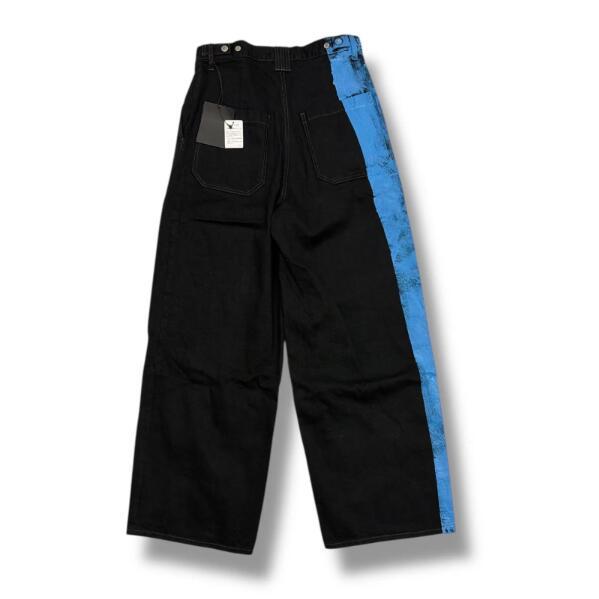 参考上代59400円 未使用 YOKE 24AW PAINTED DENIM WIDE-LEG BUGGY PANTS ペイントワイドバギーデニムパンツ ジーンズ ヨーク YK24FW0786P ブラック 3_1