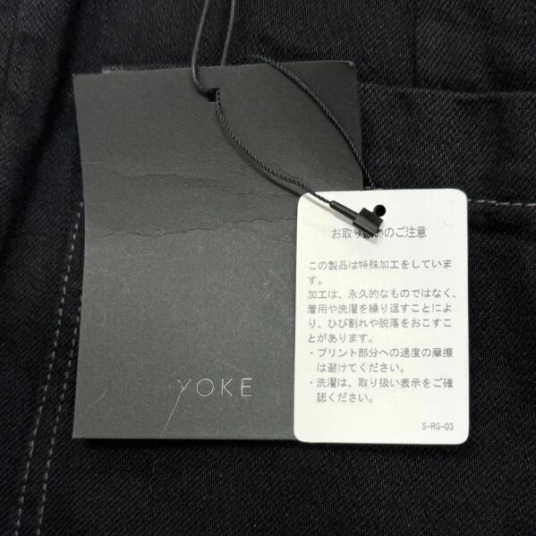 参考上代59400円 未使用 YOKE 24AW PAINTED DENIM WIDE-LEG BUGGY PANTS ペイントワイドバギーデニムパンツ ジーンズ ヨーク YK24FW0786P ブラック 3_2